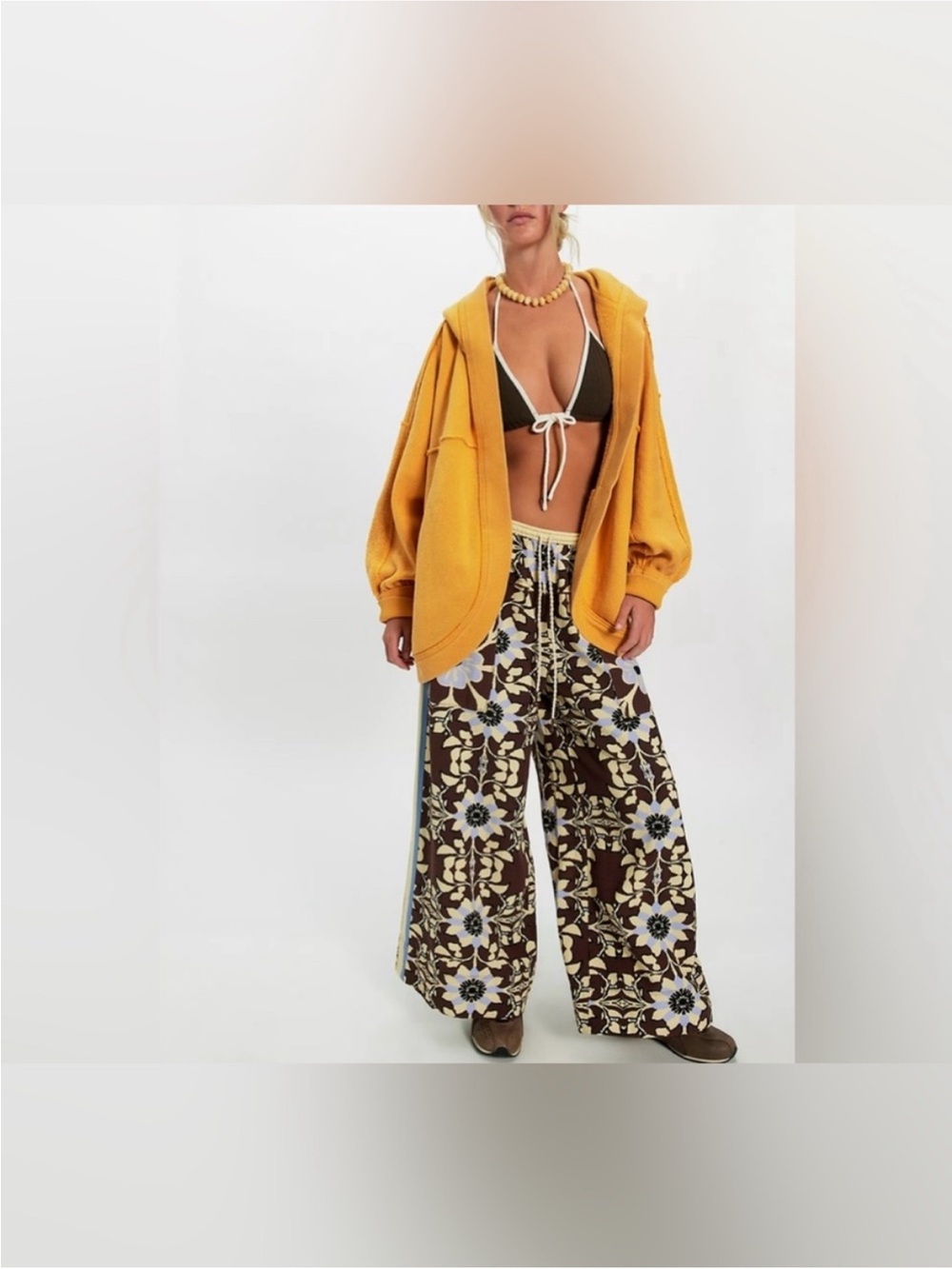 NWT Free People We The Free Forever Yours Cardi - Sunflower Sun Yellow - Small - Picture 2 of 12